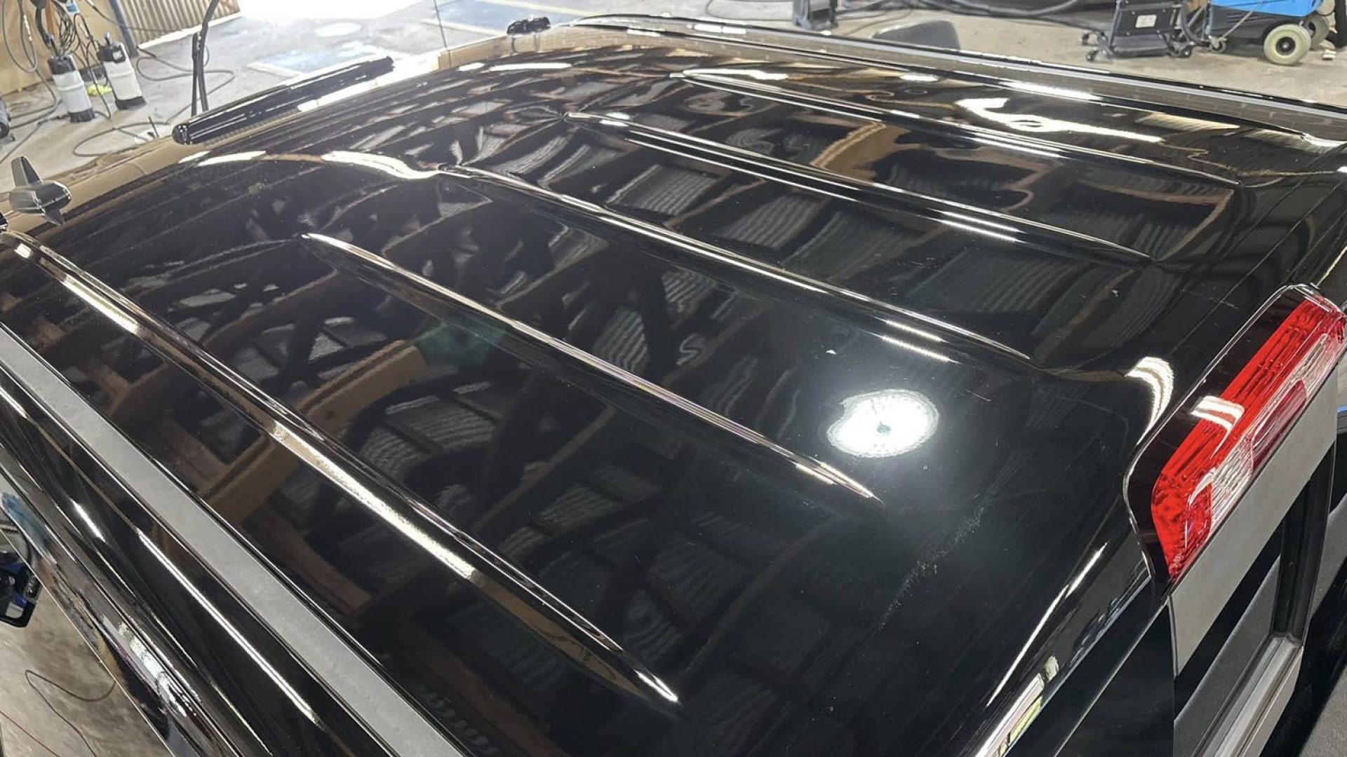 black roof after